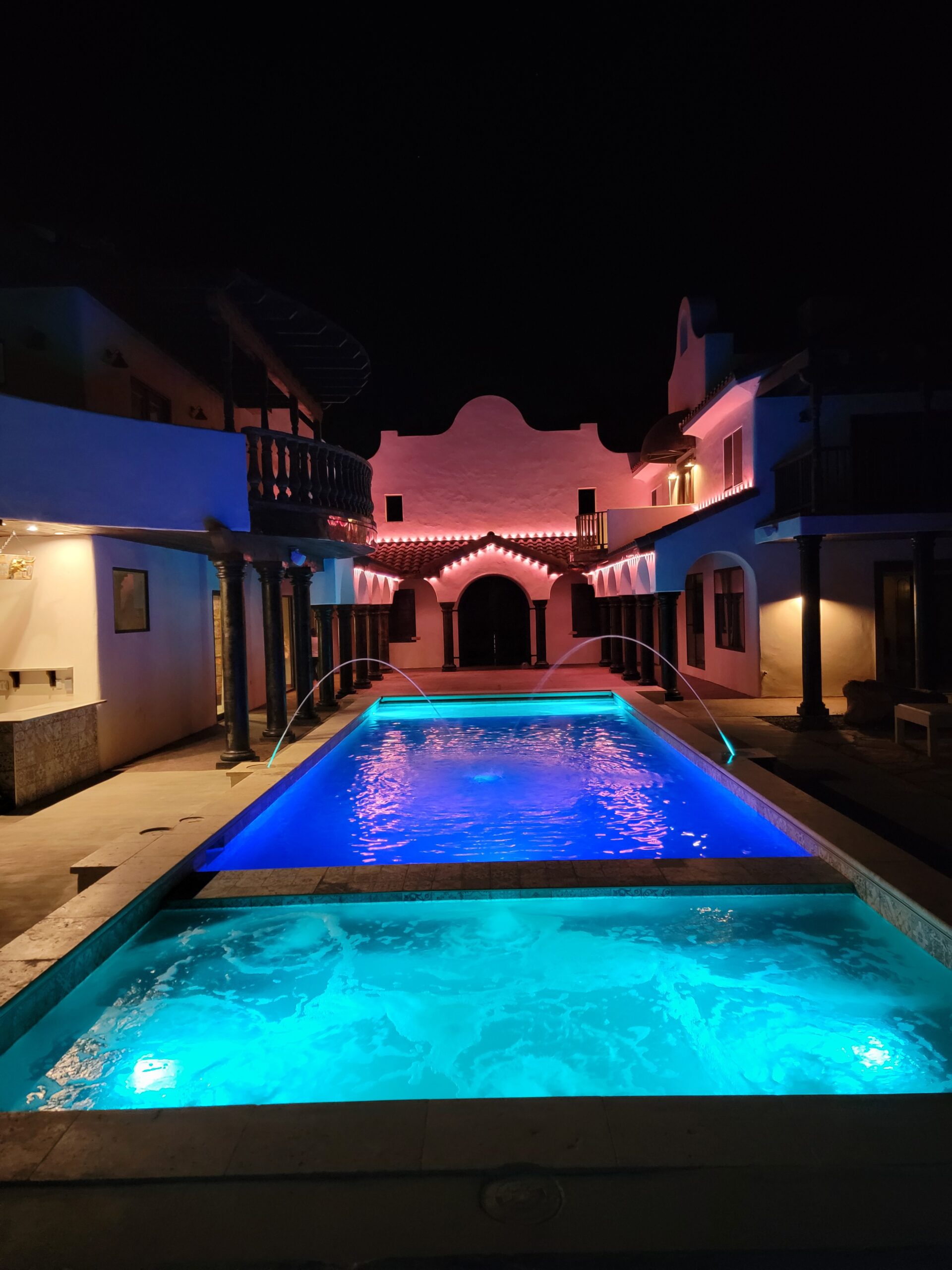 Pool & Spa at Night
